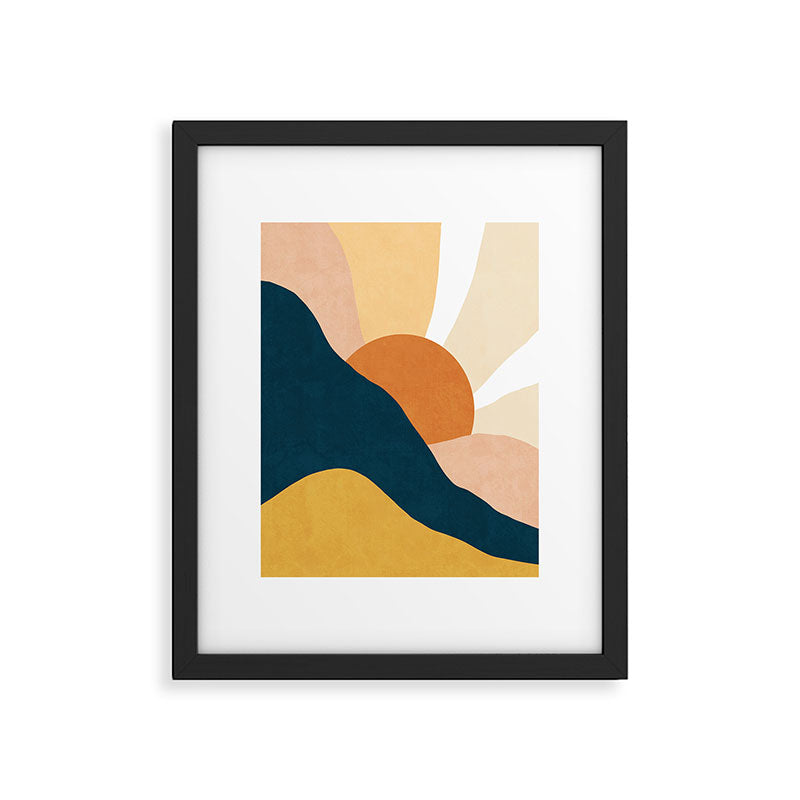 Warm Boho mountain sunset Framed Art Print Gallery Image 5
