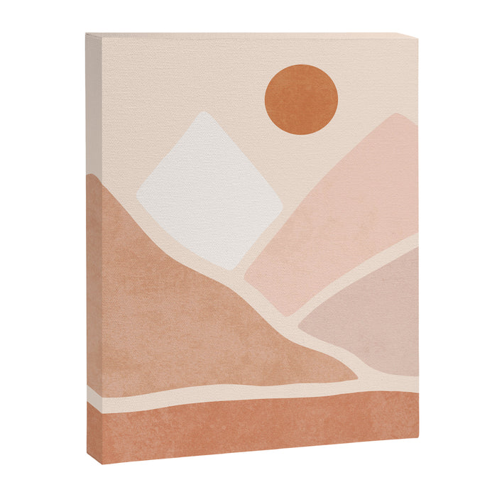 Warm Neutral mountain sun Canvas Print Gallery Image 1