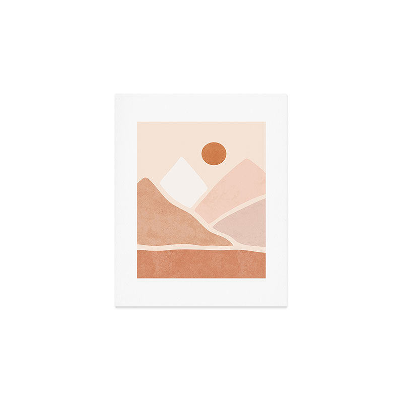 Warm Neutral mountain sun Art Print Gallery Image 1