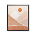 Warm Neutral mountain sun Framed Canvas Print Gallery Image 6