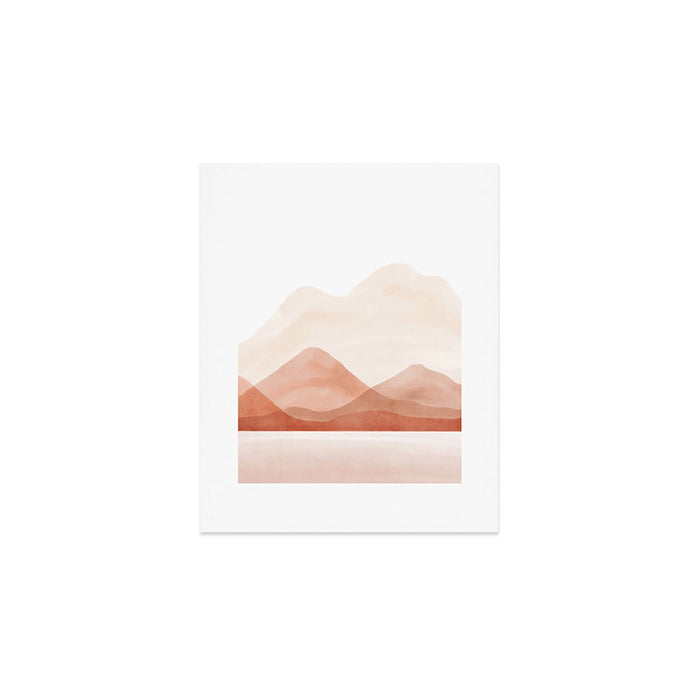 Warm watercolor abstract landscape Art Print Gallery Image 1
