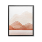 Warm watercolor abstract landscape Framed Canvas Print Gallery Image 6