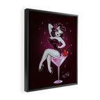 Cherry Martini Girl Framed Canvas Print Gallery Image 2