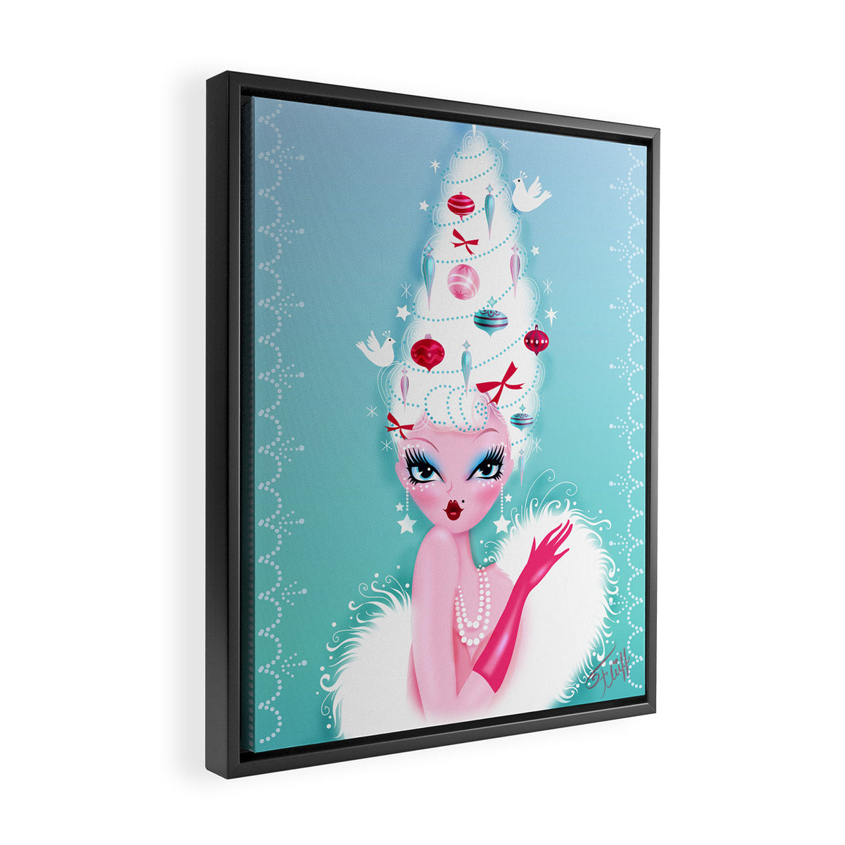 Christmas Coiffure Framed Canvas Print Gallery Image 2