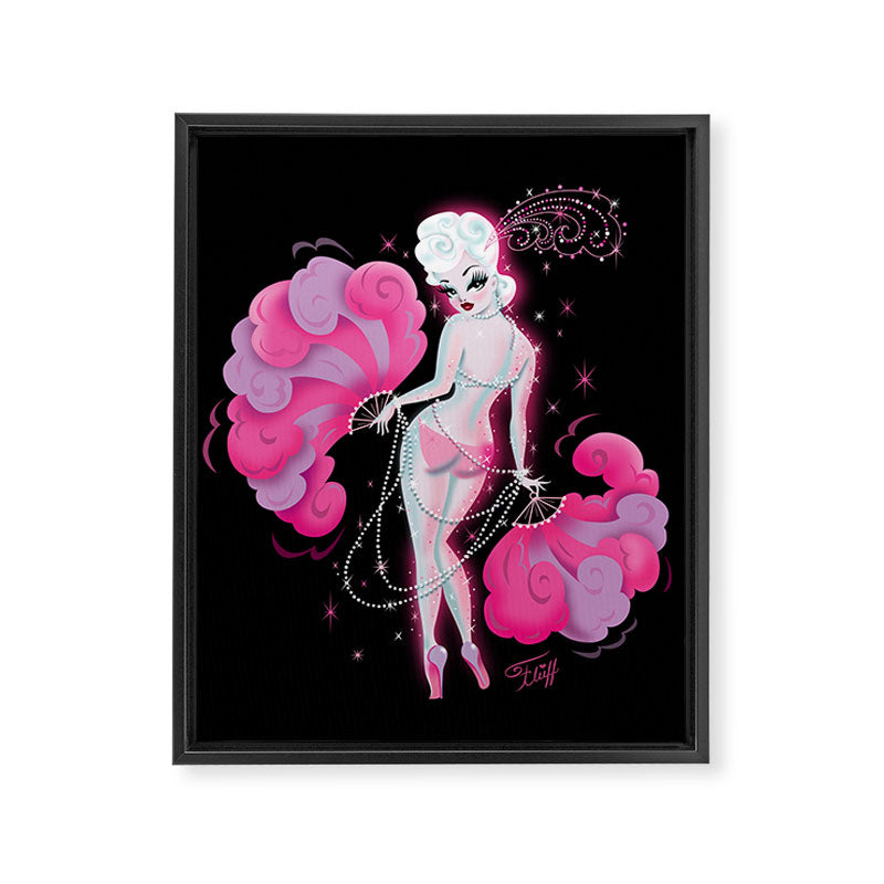 Feathers and Pearls Framed Canvas Print Gallery Image 3