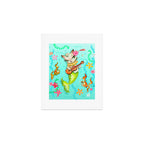 Mermaid Cat with Ukulele Art Print Gallery Image 1