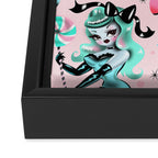 MInt Sugar Pinup Doll Pattern Framed Canvas Print Gallery Image 3