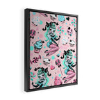 MInt Sugar Pinup Doll Pattern Framed Canvas Print Gallery Image 2