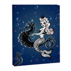 Pearla the Mermaid Riding on a Seahorse Canvas Print Gallery Image 6