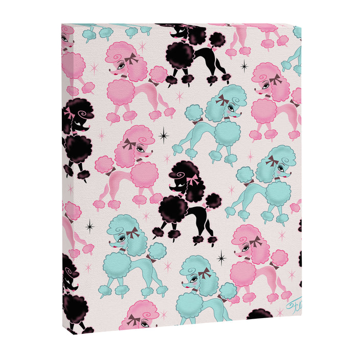 Poodlerama Retro Poodles Canvas Print Gallery Image 1