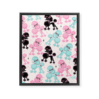 Poodlerama Retro Poodles Framed Canvas Print Gallery Image 8
