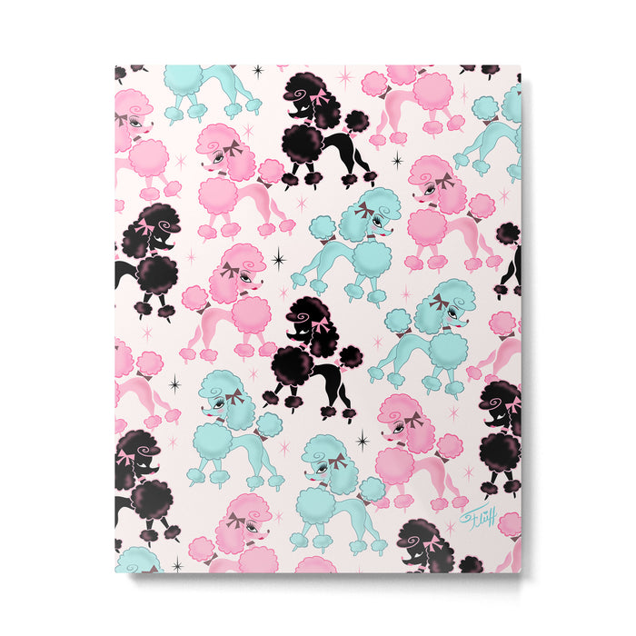 Poodlerama Retro Poodles Metal Print Gallery Image 1