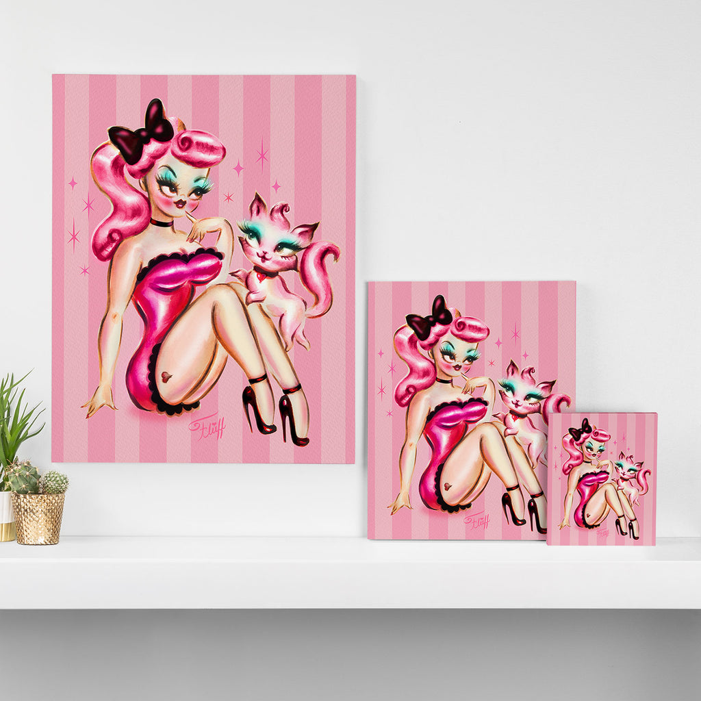 Smitten Kitten Pinup Doll Canvas Print Gallery Image 3