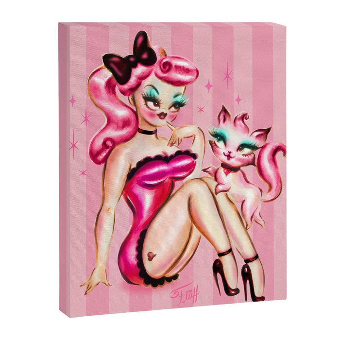 Smitten Kitten Pinup Doll Canvas Print Gallery Image 1