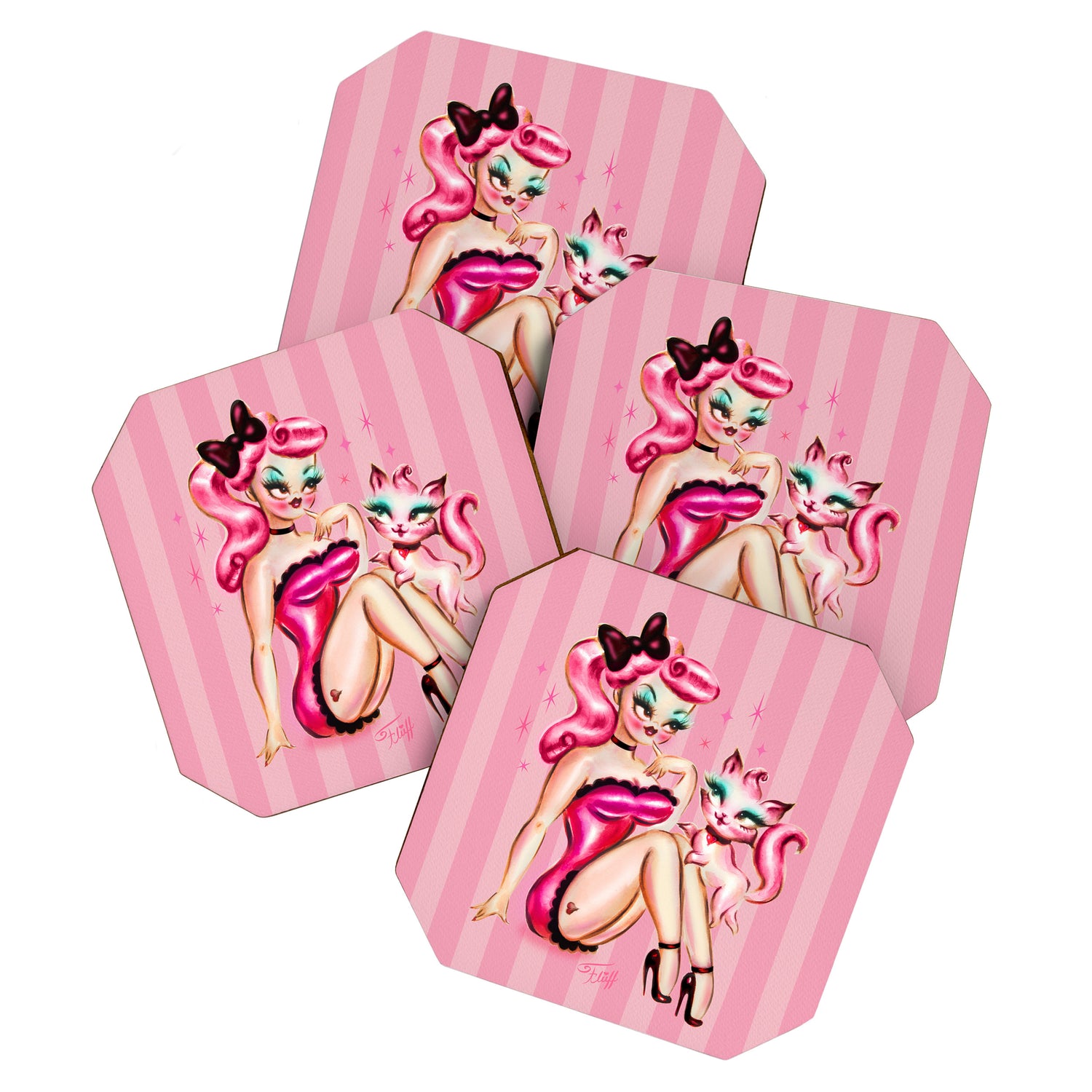 Smitten Kitten Pinup Doll Coaster Gallery Image 1