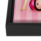 Smitten Kitten Pinup Doll Framed Canvas Print Gallery Image 3