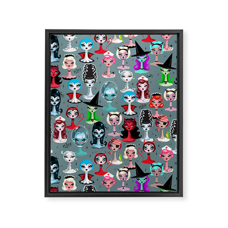 Spooky Dolls Framed Canvas Print Gallery Image 8