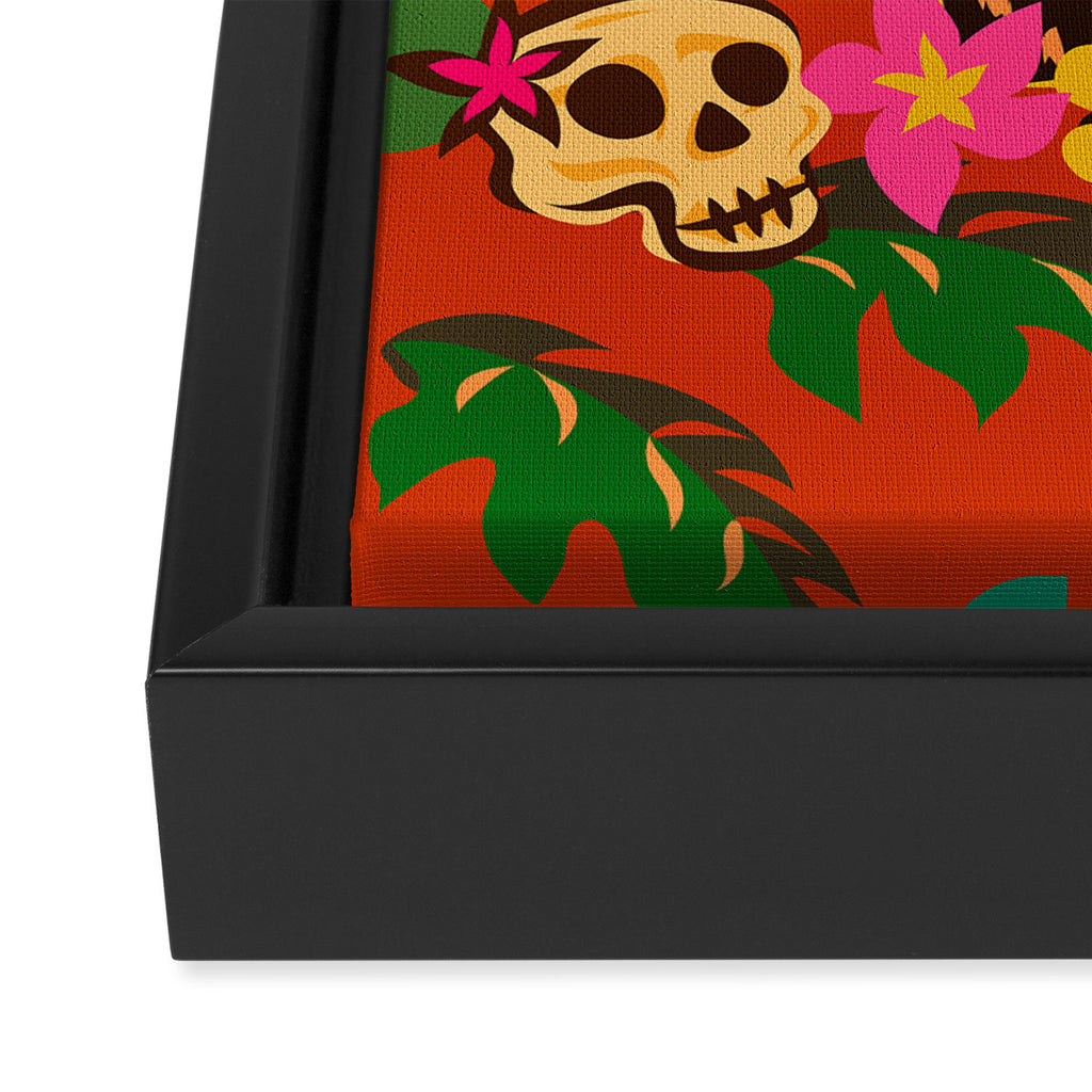 Tropical Tiki Girl Framed Canvas Print Gallery Image 3