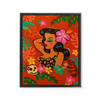 Tropical Tiki Girl Framed Canvas Print Gallery Image 6