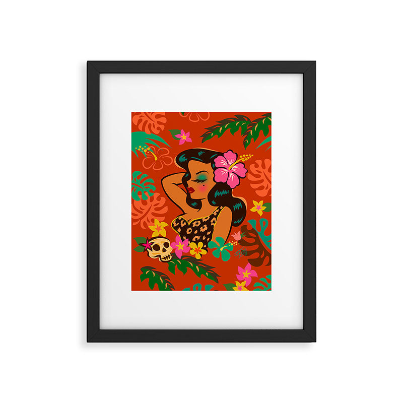 Tropical Tiki Girl Framed Art Print Gallery Image 5