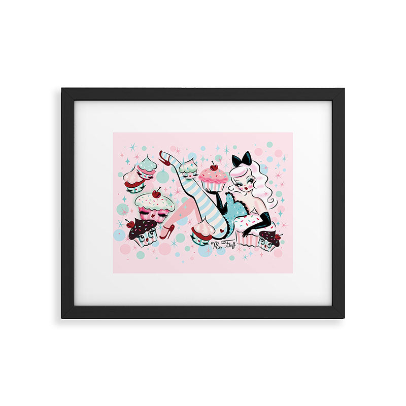 Vanilla Cupcake Pinup Doll  Framed Art Print Gallery Image 5