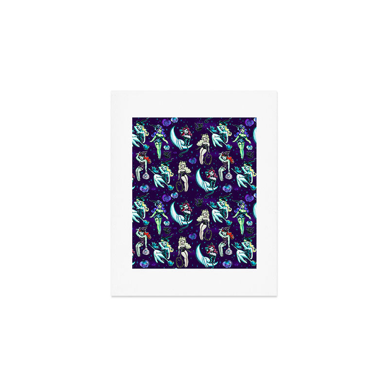 Witches and Black Cats Art Print Gallery Image 1