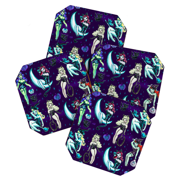 Witches and Black Cats Coaster Gallery Image 1