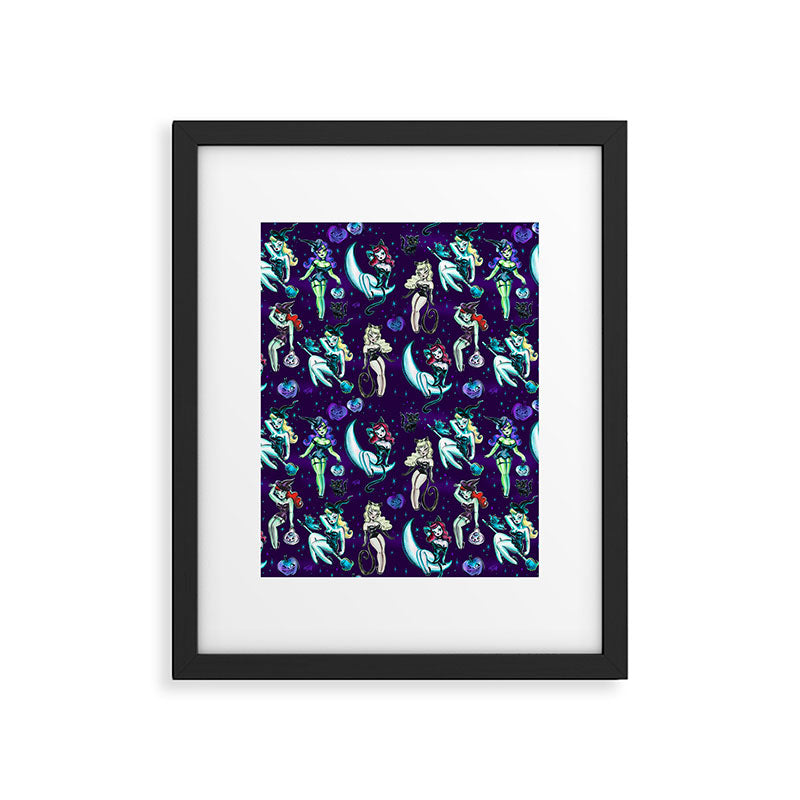 Witches and Black Cats Framed Art Print Gallery Image 6