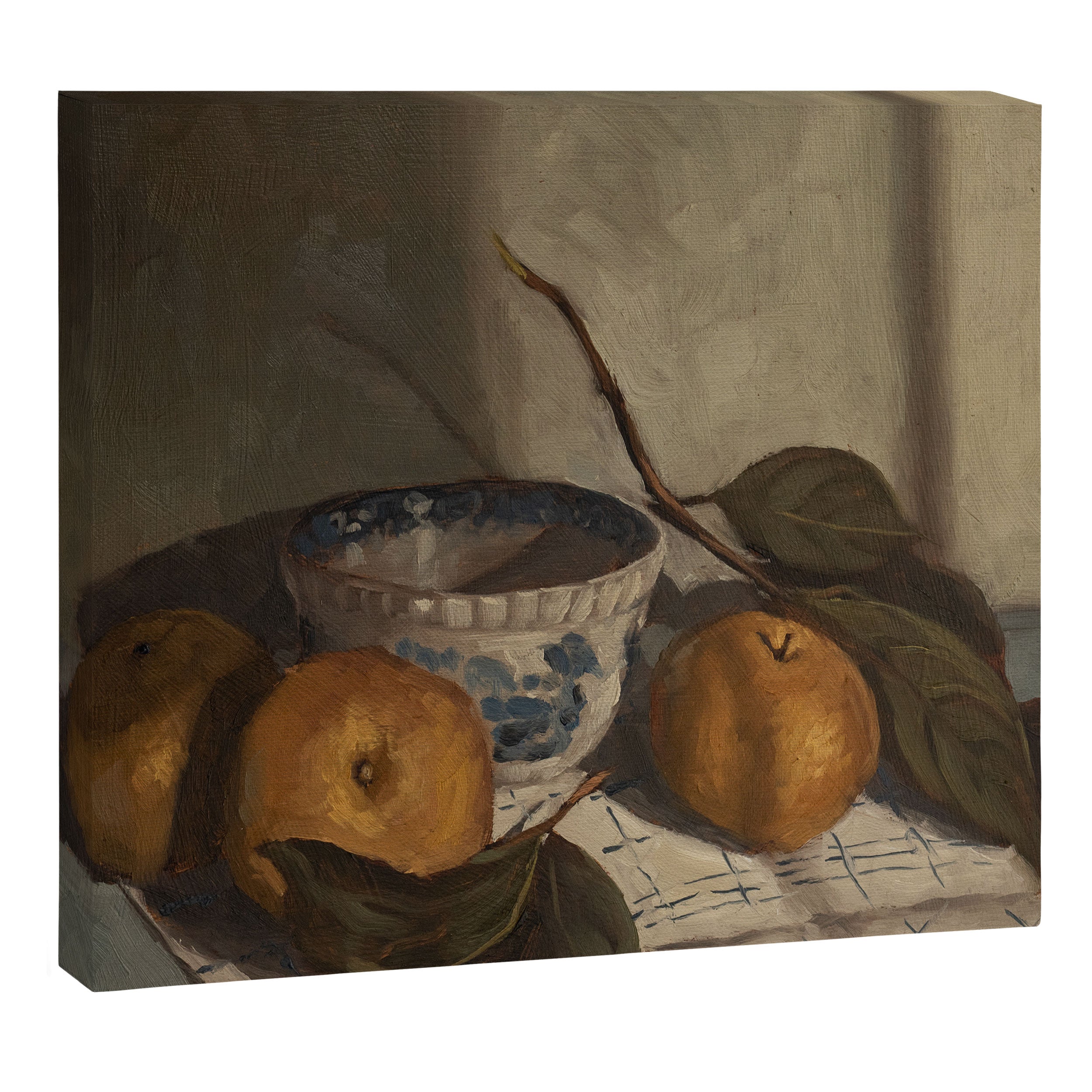 asian pears & transferware bowl Canvas Print Gallery Image 12