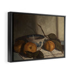 asian pears & transferware bowl Framed Canvas Print Gallery Image 6