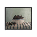 Blackberries on Checked Cloth Framed Canvas Print Gallery Image 2