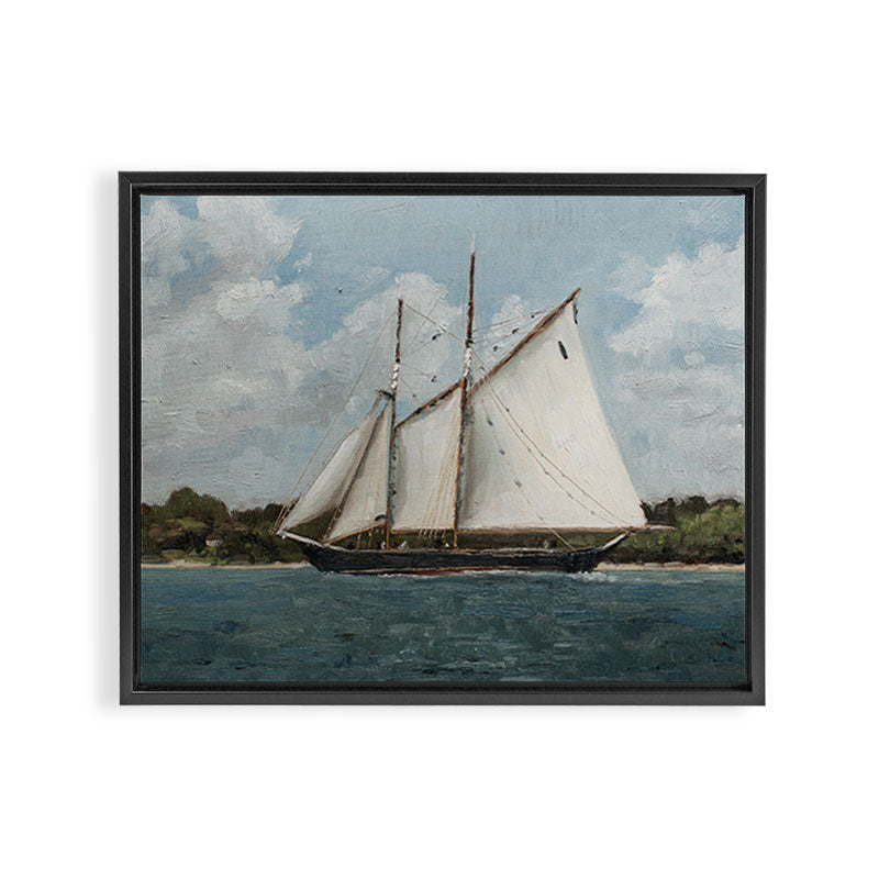 Blue Nose II Schooner Framed Canvas Print Gallery Image 3