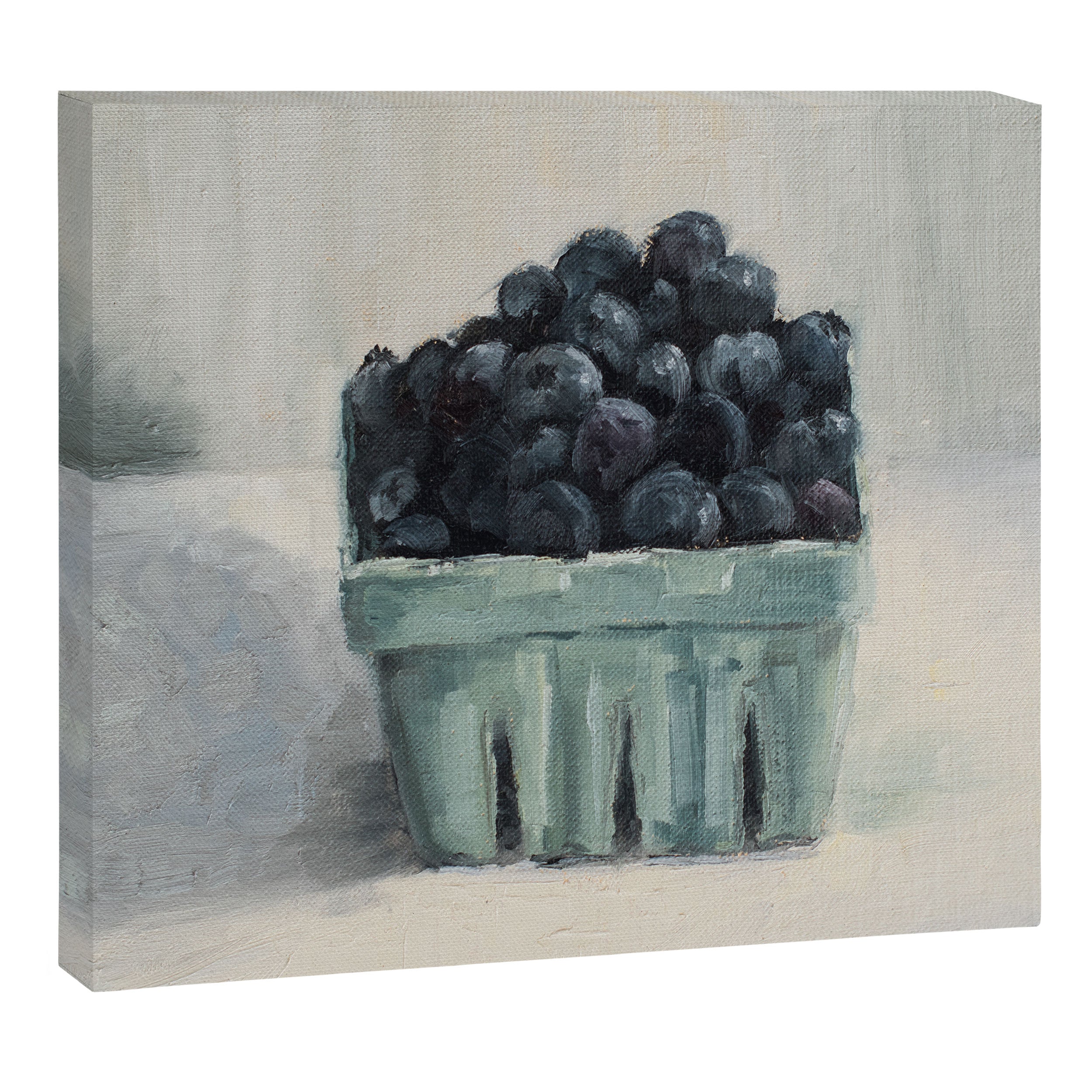 blueberries in a paper crate Canvas Print Gallery Image 12