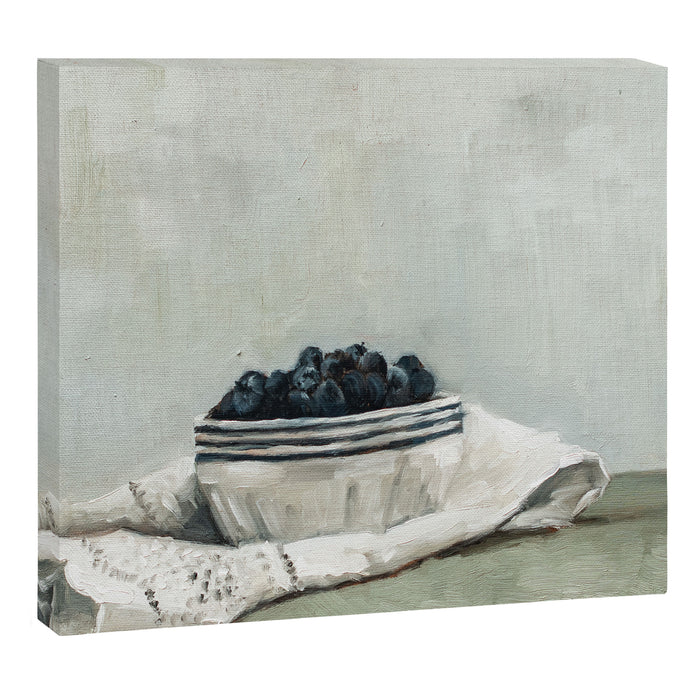 blueberries on a tea towel Canvas Print Gallery Image 1