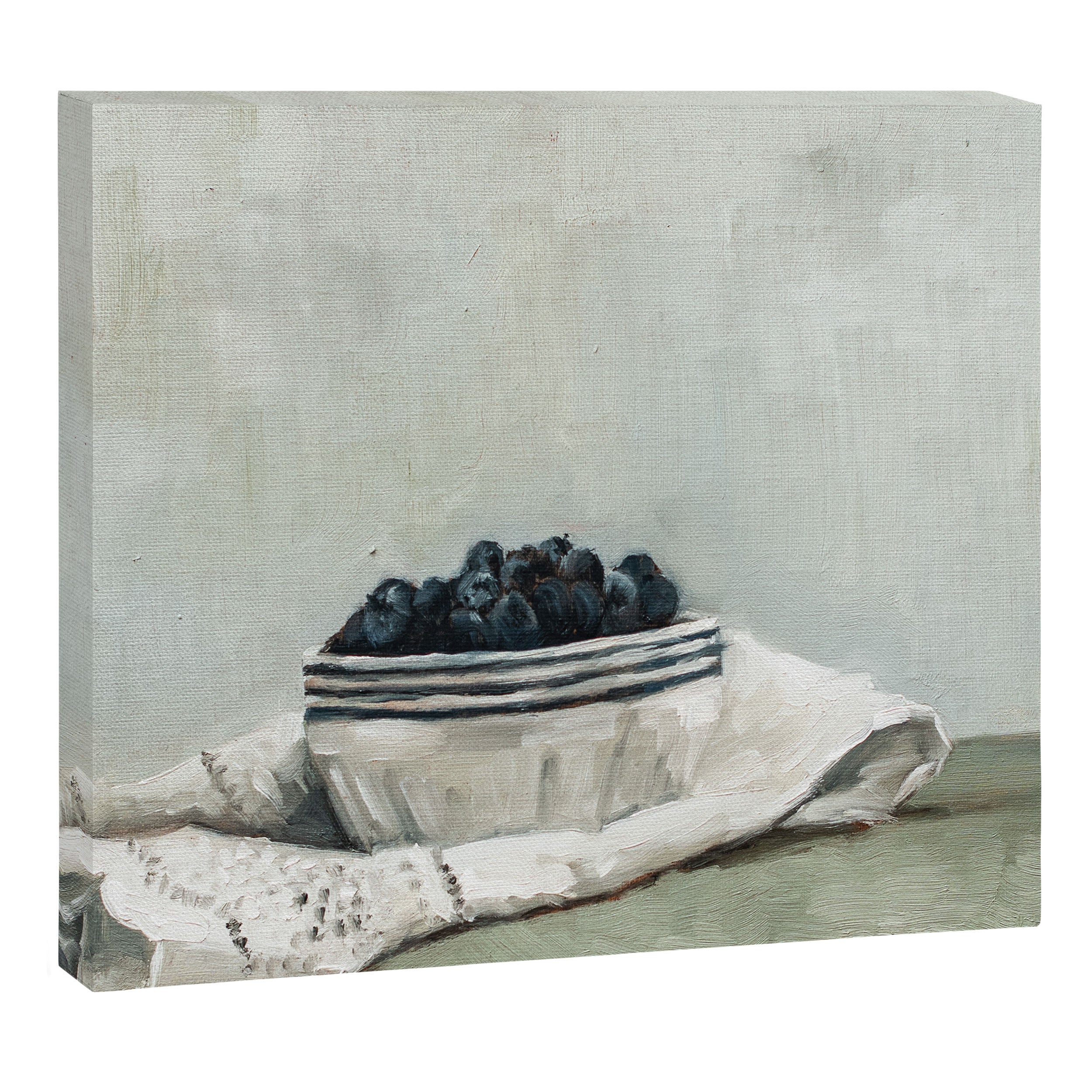 blueberries on a tea towel Canvas Print Gallery Image 12