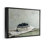 blueberries on a tea towel Framed Canvas Print Gallery Image 6
