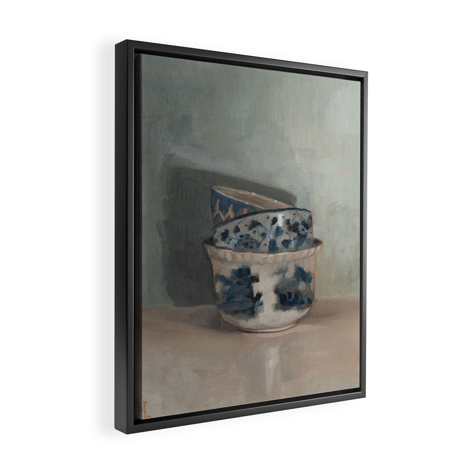 Bowl Stack Framed Canvas Print Gallery Image 2