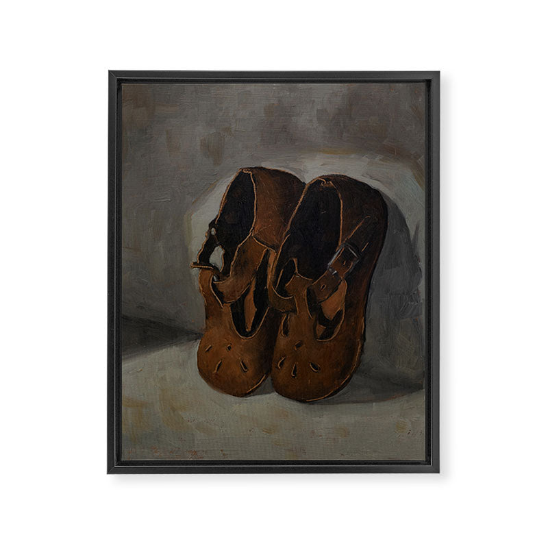 Brown Maryjanes Framed Canvas Print Gallery Image 6