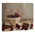 Cherries and a Bistro Bowl Canvas Print Gallery Image 12