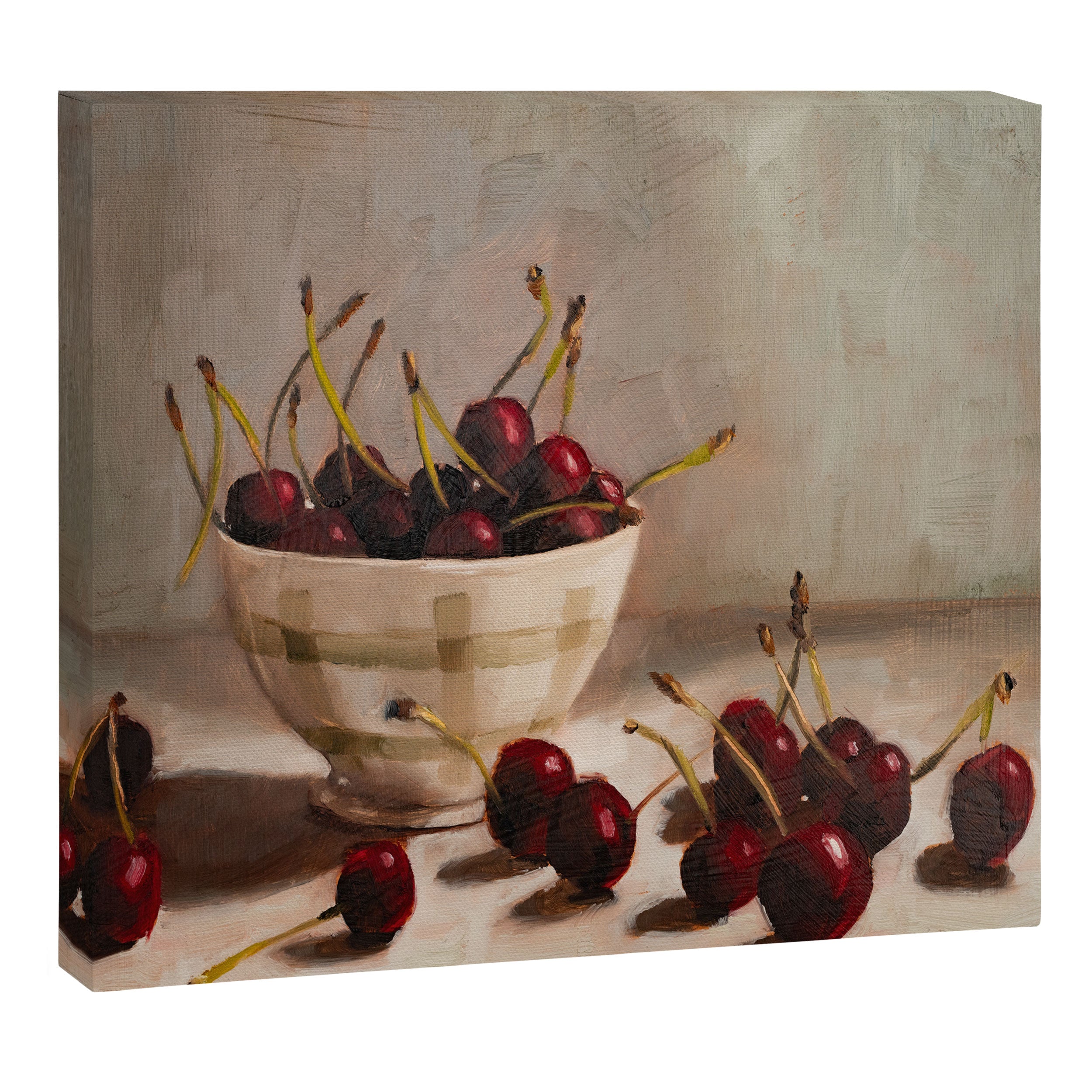 Cherries and a Bistro Bowl Canvas Print Gallery Image 12