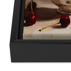 Cherries and a Bistro Bowl Framed Canvas Print Gallery Image 3