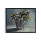 Cherry Blossoms in Transferware Framed Canvas Print Gallery Image 3