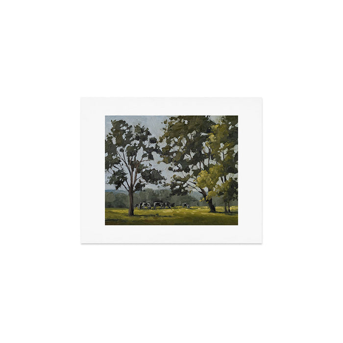 cows through the trees Art Print Gallery Image 1