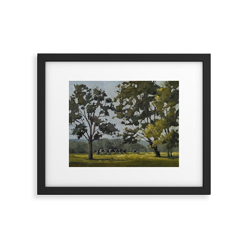 cows through the trees Framed Art Print Gallery Image 5