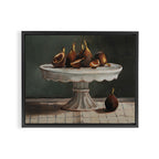 Figs on an Ironstone Cake Stand Framed Canvas Print Gallery Image 2
