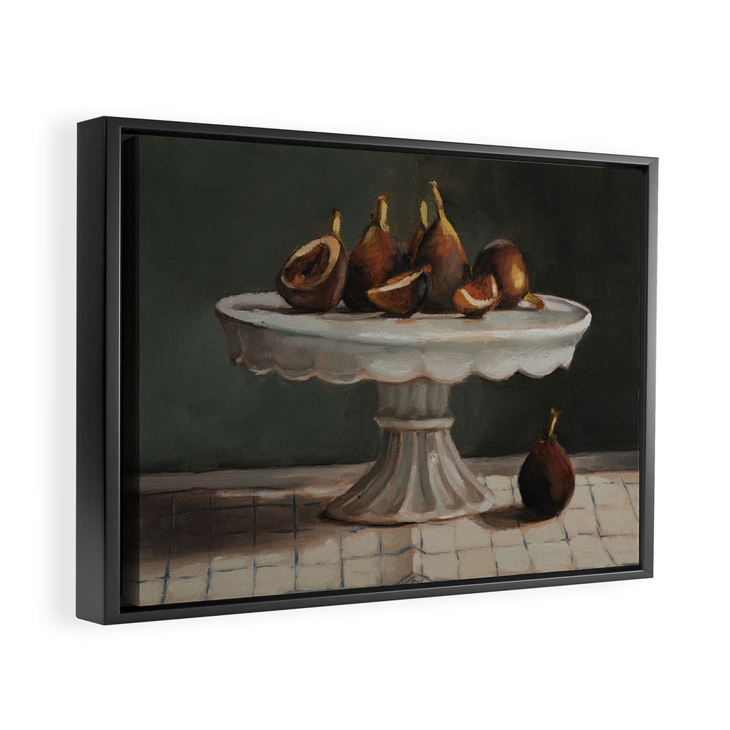 Figs on an Ironstone Cake Stand Framed Canvas Print Gallery Image 6