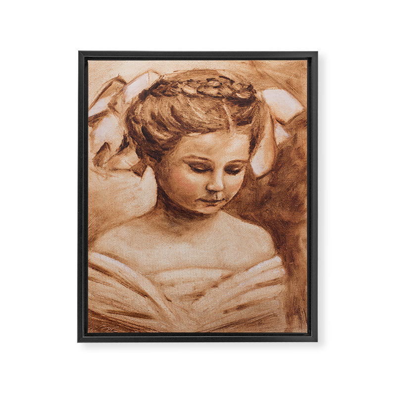 girl with the braid Framed Canvas Print Gallery Image 6