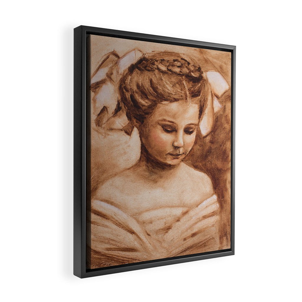 girl with the braid Framed Canvas Print Gallery Image 2