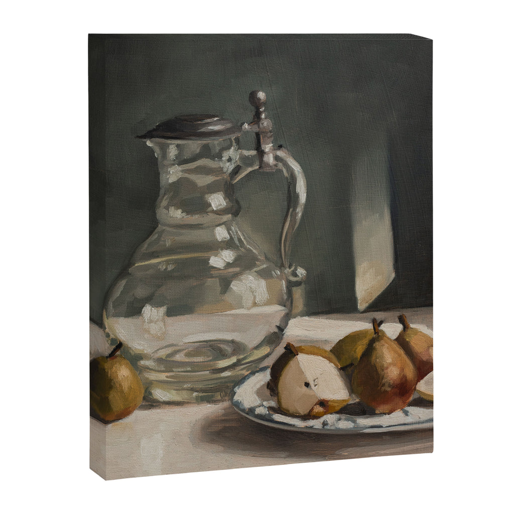 Pears and a German Glass Pitcher Canvas Print Gallery Image 6