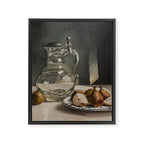 Pears and a German Glass Pitcher Framed Canvas Print Gallery Image 6